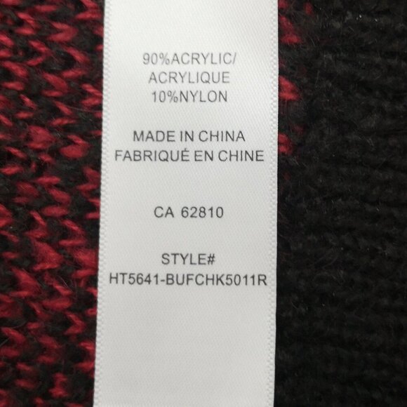 NWOT Ricki's Ladies Size Small Red & Black Check Straight Fit Open Cardigan - Picture 5 of 9